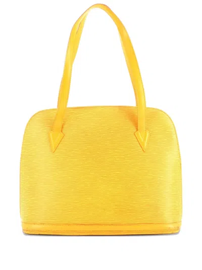 Pre-owned Louis Vuitton Lussac Handbag Epi Leather Shoulder Bag In Yellow