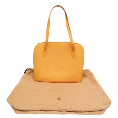 Pre-owned Louis Vuitton Lussac Leather Shopper Bag () In Yellow
