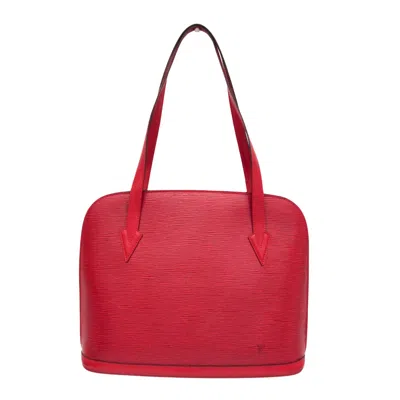 Pre-owned Louis Vuitton Lussac Leather Shoulder Bag () In Red