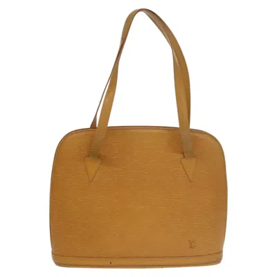 Pre-owned Louis Vuitton Lussac Yellow Leather Shoulder Bag ()