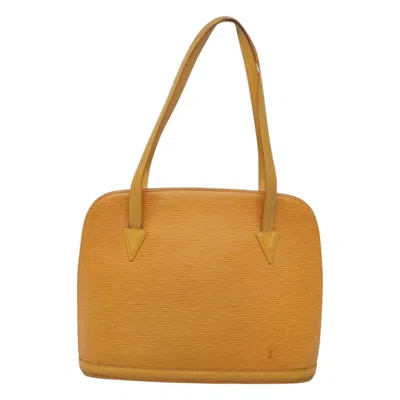 Pre-owned Louis Vuitton Lussac Yellow Leather Shoulder Bag ()