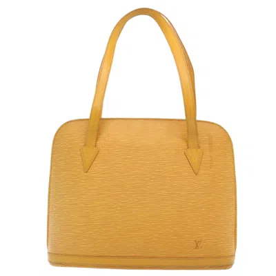 Pre-owned Louis Vuitton Lussac Yellow Leather Shoulder Bag ()