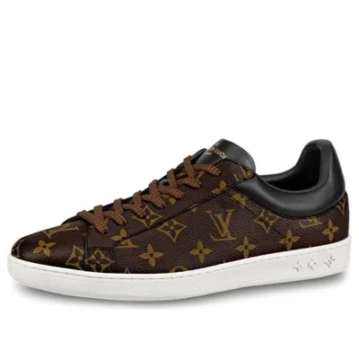Pre-owned Louis Vuitton Luxembourg Sneakers 'brown Logo Monogram' In Multi