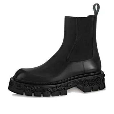 Pre-owned Louis Vuitton Lv Baroque Chelsea Boots 'black'