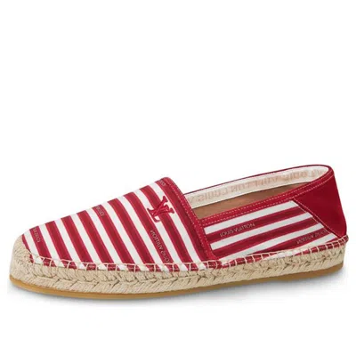 Louis Vuitton Lv Bidart Espadrille Shoes 'red White Beige' In Multi