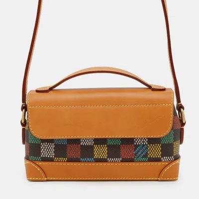 Pre-owned Louis Vuitton Lv Bird Damier Ebene Steamer East-west Wearable Wallet Shoulder Bag In Brown