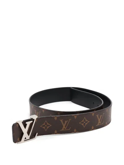 Pre-owned Louis Vuitton Lv-buckle Belt In Brown