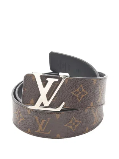 Pre-owned Louis Vuitton Lv-buckle Belt In Brown