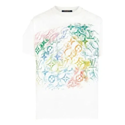Pre-owned Louis Vuitton Lv Casual Comfort Crewneck Short Sleeve For Men White