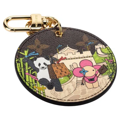 Pre-owned Louis Vuitton Lv China Wall Bag Charm Key Ring In Brown