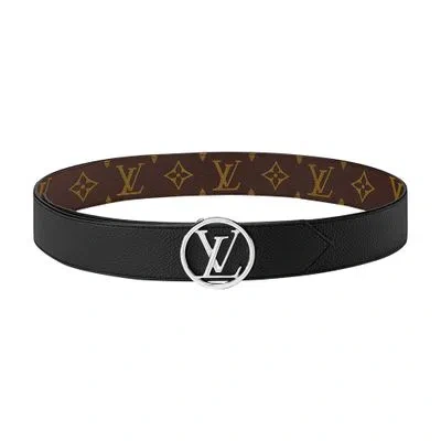 Louis Vuitton Lv Circle 35mm Reversible Belt In Black