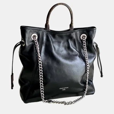 Pre-owned Louis Vuitton Lv Circle Off Duty Vibe Black Backpack With Chain Microchip