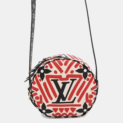 Pre-owned Louis Vuitton Lv Crafty Boite Chapeau Soupour Claim Rouge Monogram / Giant In Multi