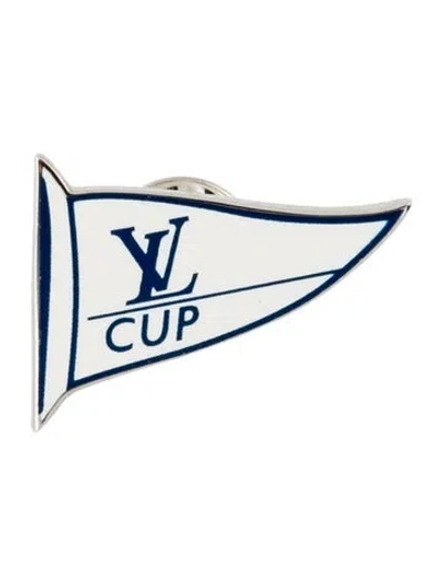 Pre-owned Louis Vuitton Lv Cup Flag Brooch Pin In Multicolor
