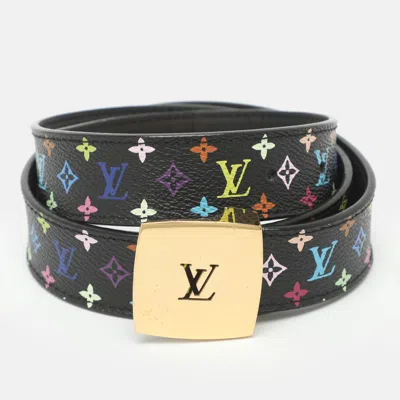 Pre-owned Louis Vuitton Lv Cut 80 Cm Multicolor Monogram Canvas Belt