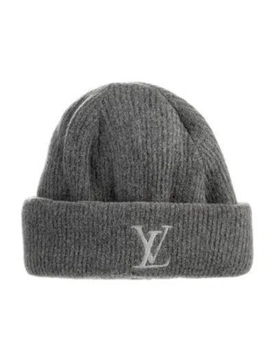 Pre-owned Louis Vuitton Lv Damouflage Beanie In Gray