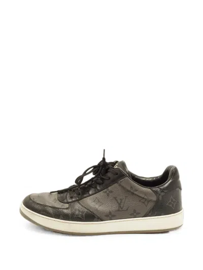 Pre-owned Louis Vuitton Lv Eclipse Monogram Sneakers In Black