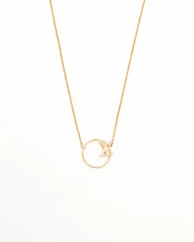 Pre-owned Louis Vuitton Lv Eclipse Necklace In Gold