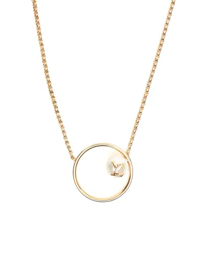 Pre-owned Louis Vuitton Lv Eclipse Pearl Necklace In Multi