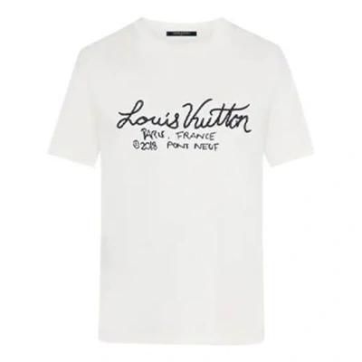 Pre-owned Louis Vuitton Lv Featured Embroidered For Men White