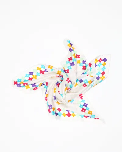 Pre-owned Louis Vuitton Lv Flower Silk Scarf