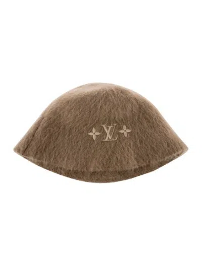 Pre-owned Louis Vuitton Lv Fluffy Hat In Neutrals