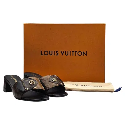 Pre-owned Louis Vuitton Lv Frame Mule Monogram Canvas Sandals Brown Eu 39 Us 9 - Nwb