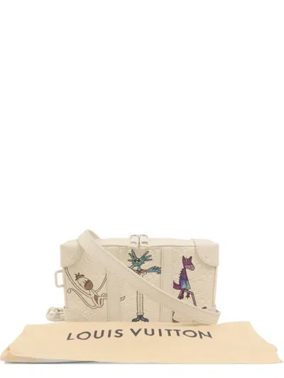 Pre-owned Louis Vuitton Lv Friends Monogram Taurillon Shoulder Bag In Neutral