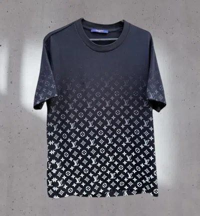 Pre-owned Louis Vuitton Lv Gradient Monogram T-shirt Short Sleeve In Black