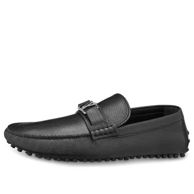Pre-owned Louis Vuitton Lv Hockenheim Moccasin Shoes 'black'