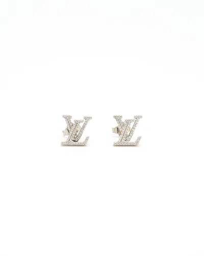 Pre-owned Louis Vuitton Lv Iconic Earrings In Silver