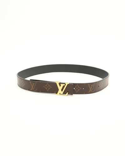 Pre-owned Louis Vuitton Lv Initiales 30mm Reversible Belt, Size 75 In Multi