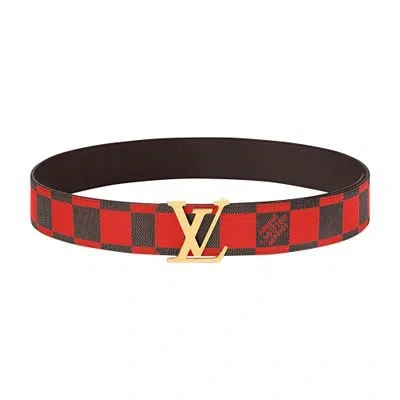 Louis Vuitton Lv Initiales 40mm Reversible Belt In Red