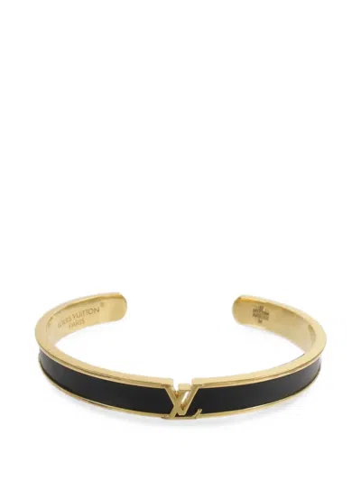 Pre-owned Louis Vuitton Lv Initiales Bangle In Gold
