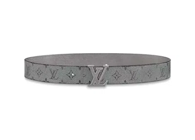 Pre-owned Louis Vuitton Lv Initials 40mm Reversible Belt In Gunmetal Grey
