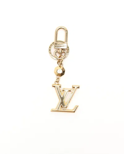 Pre-owned Louis Vuitton Lv Keychain In Gold