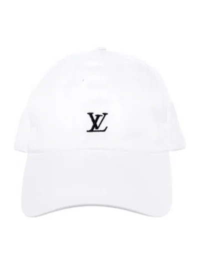 Pre-owned Louis Vuitton Lv League Cap In White