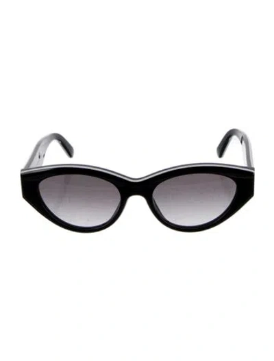 Pre-owned Louis Vuitton Lv Line Cat-eye Sunglasses In Black