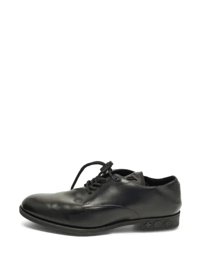 Pre-owned Louis Vuitton Lv Logo Monogram Oxford Shoes In Black