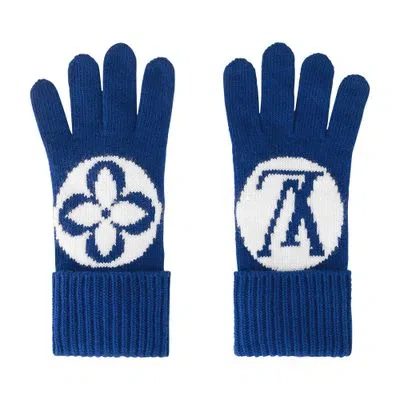 Louis Vuitton Lv Medallion Gloves In Blue