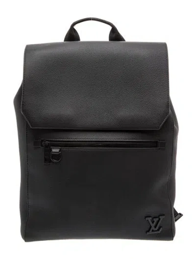 Pre-owned Louis Vuitton Lv Monogram Aerogram Fastline Backpack In Black