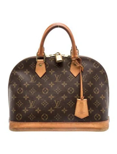 Pre-owned Louis Vuitton Lv Monogram Alma Pm In Brown