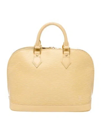 Pre-owned Louis Vuitton Lv Monogram Alma Pm In Yellow