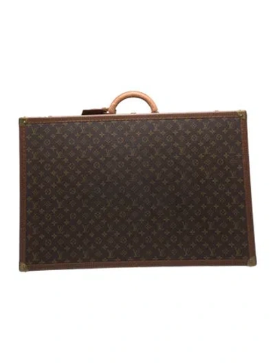 Pre-owned Louis Vuitton Lv Monogram Alzer 75 Trunk In Brown