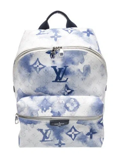 Pre-owned Louis Vuitton Lv Monogram Backpack In White