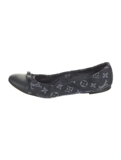 Pre-owned Louis Vuitton Lv Monogram Ballet Flats In Blue
