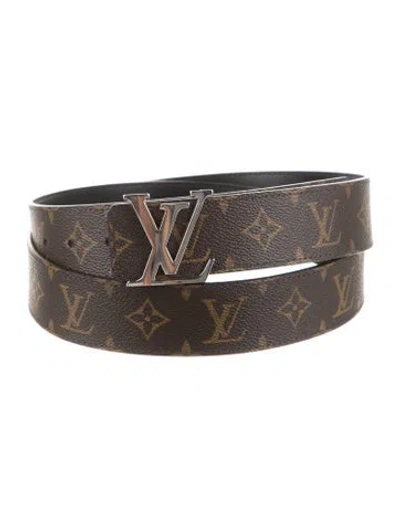 Pre-owned Louis Vuitton Lv Monogram Belt Kit In Brown