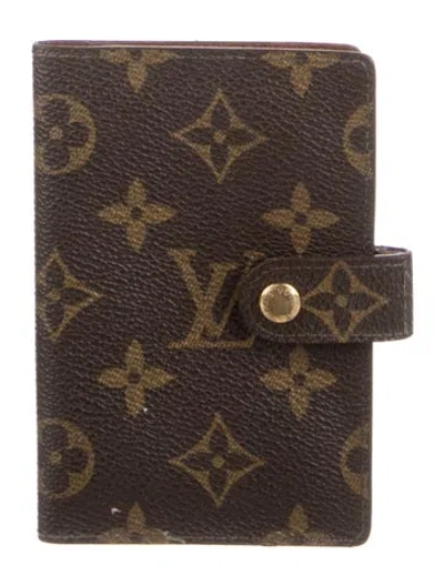 Pre-owned Louis Vuitton Lv Monogram Bifold Wallet In Brown