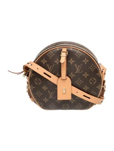 Pre-owned Louis Vuitton Lv Monogram Boite Chapeau Souple Mm In Brown