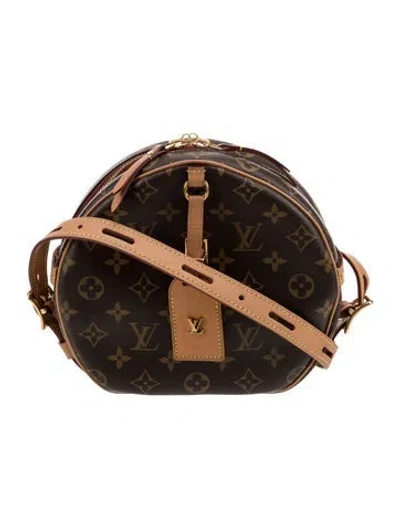 Pre-owned Louis Vuitton Lv Monogram Boite Chapeau Souple Mm In Brown